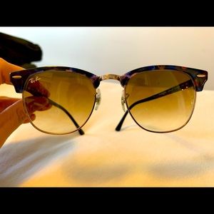 Cute Ray Bans!! Hardly worn, purple turtle shell